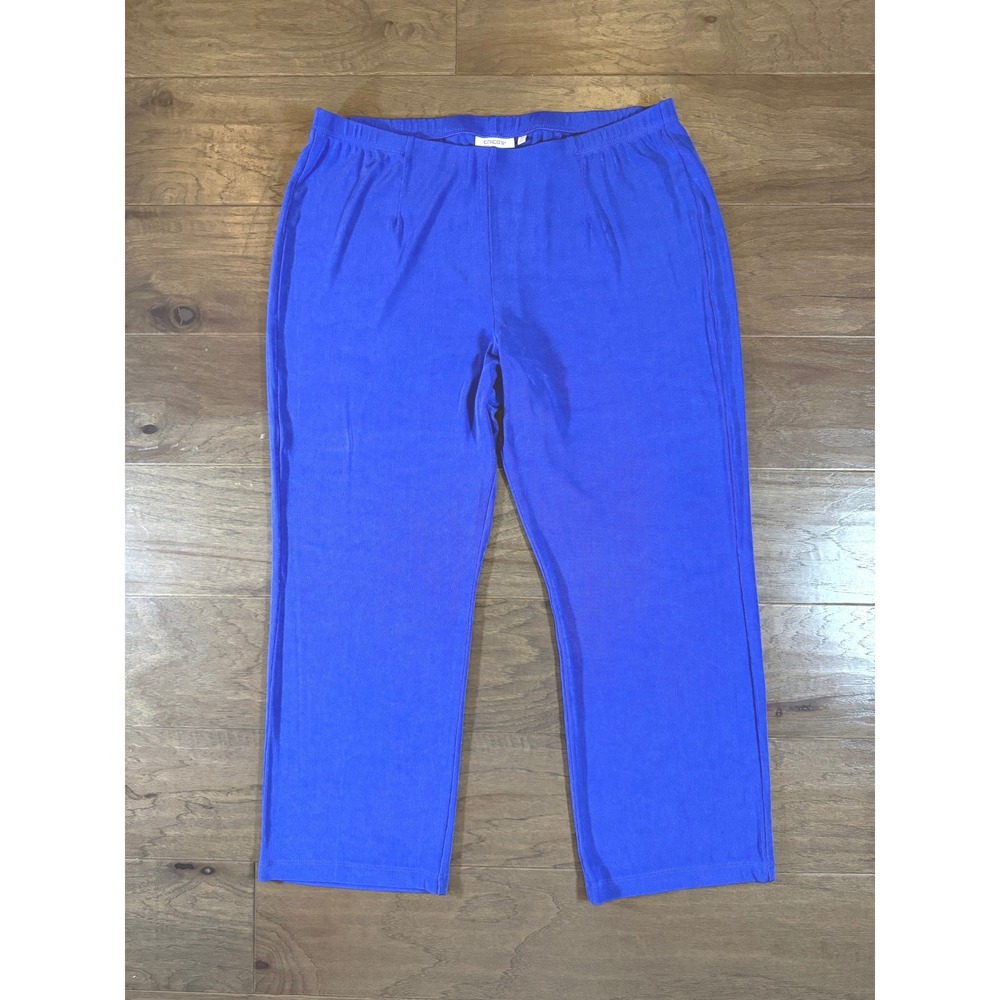 Chicos Travelers Purple Lavender Pants Womens 3P XLP‎ Slinky Knit